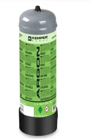 Bouteille de gaz jetable Argon pur 2.2L Kemper Réduction