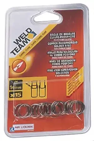 15 bagues brasure cuivre phosphore Ø12 - WELDTEAM Marque