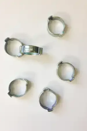 6 colliers 2 oreilles pour tuyau de diamètre intérieur 10 mm (15-18 W1) Retour Gratuit
