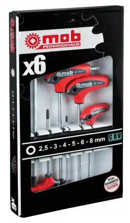 Jeu de 6 clés mâles hexagonales en T MOB Petit Prix