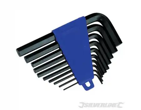 Jeu de 10 clés BTR 6 pans mâles 2-10mm SILVERLINE Marque