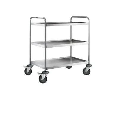 Acheter En Ligne Desserte inox qualité 18/10e 3 plateaux 800x500 mm 120 kg FIMM