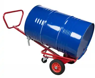 Réduction Diable à béquille pour futs CU 350kg roues caoutchouc 250mm FIMM