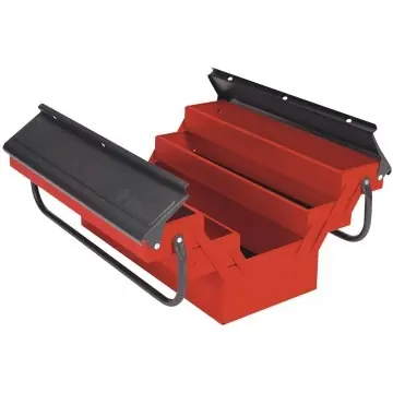 Boîte à outils métal 530x200x200mm Bicolore Mob outillage Populaire