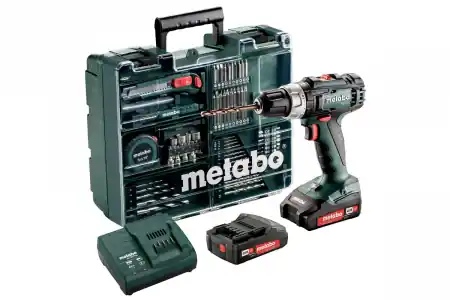 Offre Limitée Perceuse sans fil BS 18 L + set accessoires+ 2x2Ah METABO