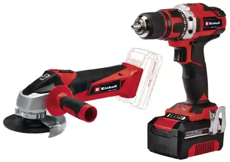 Commander Vite KIT PERCEUSE 18V + MEULEUSE 115MM 18V 1 BATTERIE 4,0AH EINHELL