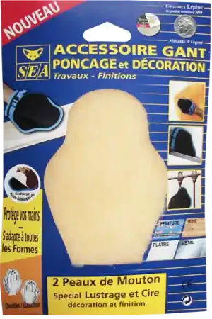 Pochette de 2 Peaux Mouton pour gant de ponçage HandiFix SEA Offre Limitée