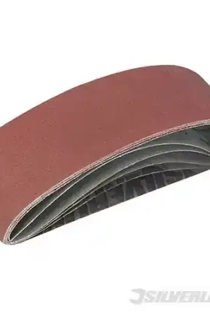Lot de 5 bandes abrasives 75 x 533 mm (Grains assortis : 40, 60, 2 x 80 et 120) Super Prix