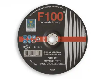 Achetez Aujourd'hui Disque à tronconner acier 230X3X22.23mm F100 MD SEA