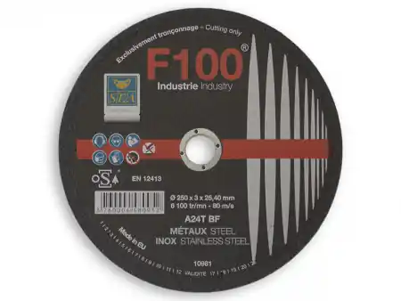 Soldes Disque à tronçonner acier 115X3X22.23mm F100 MD SEA
