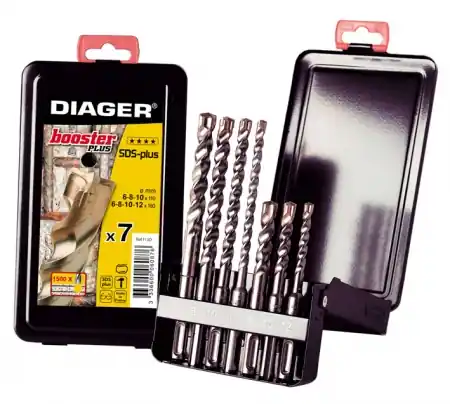 Acheter En Ligne Coffret Forets béton x7 SDS+ Booster+ DIAGER