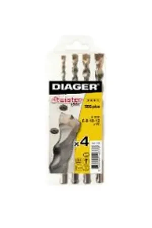 Achetez Aujourd'hui Coffret 4 forets Beton Twister Plus SDS+ 6 à 12mm DIAGER