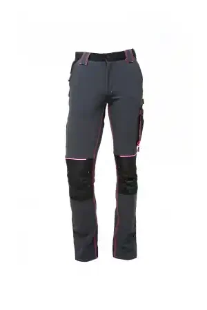 Pantalon de travail ATOM LADY Grey Fucsia Taille M UPOWER Produit De Marque