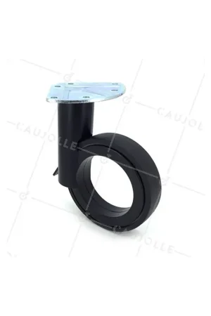 Nouvel Arrivage ROULETTE FUTURISTE NOIRE À PLATINE DIAMÈTRE 110 MM CHARGE 45 KG - GRAVITY110PN