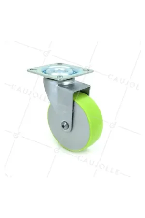Vente Directe ROULETTE DESIGN EN ALUMINIUM JANTE ALU BANDAGE VERT DIAMÈTRE 75 MM CHARGE 50 KG - CANDYSTYL75P