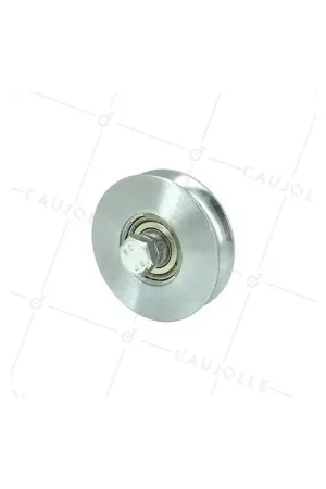 Vente Directe ROUE DE PORTAIL COULISSANT À GORGE RONDE DIAMÈTRE 90 MM POUR RAIL ROND DE 16 MM CHARGE 350 KG AXE 14 MM - GAGR90