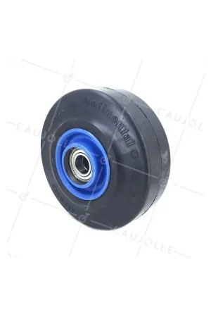 Nouvelle Collection ROUE EN FONTE ET CAOUTCHOUC SOUPLE DIAMÈTRE 200 MM CHARGE 600 KG AXE 25 MM BILLES - S2750F200