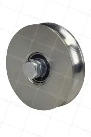 Bon Marché ROUE DE PORTAIL COULISSANT RENFORCÉE À GORGE RONDE DIAMÈTRE 120 MM POUR RAIL ROND DE 20 MM AXE 16 MM CHARGE 1.2T - GAGR120L