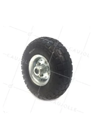 Affaire À Saisir ROUE DE DIABLE PRIMEUR GONFLEE DIAMÈTRE 260 MM CHARGE 100KG AXE 20 MM ET ROULEMENT BILLES (4.10/3.50-4)