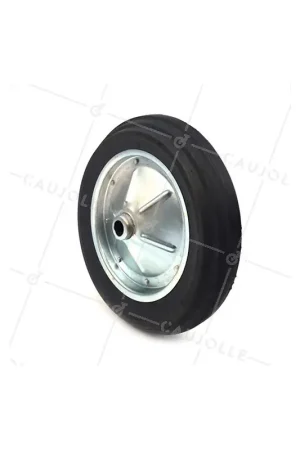 Acheter Direct ROUE DE BROUETTE INCREVABLE CAOUTCHOUC DUR DIAMÈTRE 400 MM CHARGE 150KG POUR AXE DE 25 MM - S600