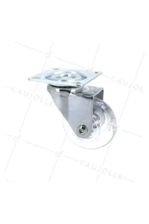 Usine Directe ROULETTE PIVOTANTE TRANSPARENTE DESIGN DIAMÈTRE 60 MM CHARGE 50 KG - S140TR 60P