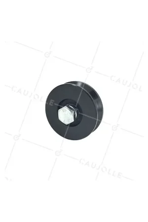 Soldes ROUE DE PORTAIL COULISSANT NOIRE RÉSISTANTE À GORGE Y DIAMÈTRE 60 MM POUR RAIL TRIANGULAIRE CHARGE 200KG AXE 10 MM - GAGY60N