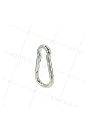 Vente Flash MOUSQUETON EN ACIER LARGEUR OUVERTURE 8 MM LONGUEUR 60 MM CHARGE 35 KG - M6