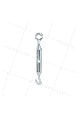 TENDEUR DE CÂBLE À 1 CROCHET + 1 ANNEAU POUR CÂBLE DE 13 MM CHARGE 120 KG - M10 Meilleure Vente