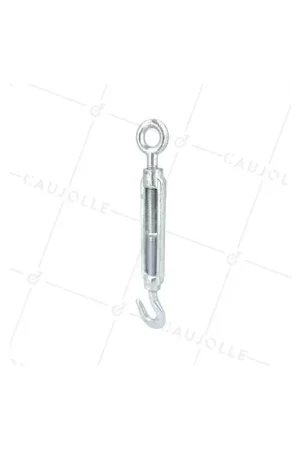 TENDEUR DE CÂBLE À 1 CROCHET + 1 ANNEAU POUR CÂBLE DE 16 MM CHARGE 160 KG - M12 Expédié Aujourd'hui