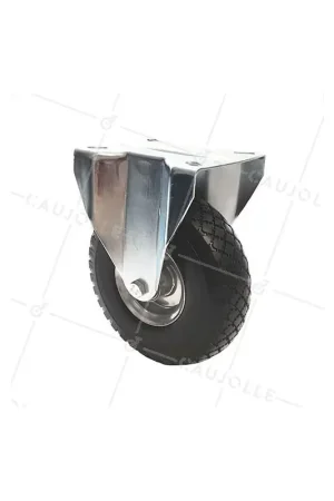 Affaire À Saisir ROULETTE FIXE INCREVABLE SOUPLE TOUT-TERRAIN DIAMÈTRE 260 MM CHARGE 200KG-S21-1 TOLE INC