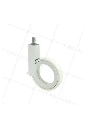 Achat Immédiat ROULETTE FUTURISTE BLANCHE À TIGE FILETÉE DE 10 MM DIAMÈTRE 90 MM CHARGE 35KG - GRAVITY90TFW10