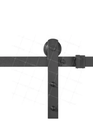 Vente Directe KIT COMPLET POUR PORTE COULISSANTE SUSPENDUE DESIGN BLACK CHARGE 100 KG LONGUEUR 2 M CHARGE 100KG - KIT BLACK SLIDE 70 MM