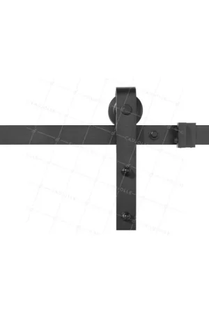Paiement Sécurisé KIT COMPLET A GALANDAGE EN U POUR PORTE COULISSANTE SUSPENDUE DESIGN LONGUEUR 2 M CHARGE 100KG - KIT BLACK SLIDE U 70 MM