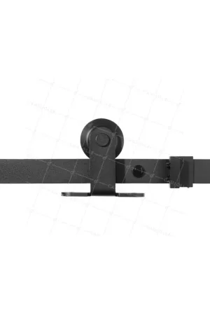 Jusqu'à Épuisement Des Stocks KIT COMPLET A GALANDAGE POUR PORTE COULISSANTE SUSPENDUE AVEC FIXATION DISCRETE LONGUEUR 2 M CHARGE 100KG - KIT BLACK SLIDE UP 70 MM