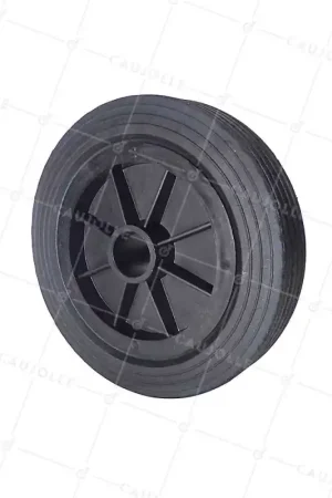 Affaire À Saisir ROUE DE MANUTENTION CAOUTCHOUC DIAMÈTRE 250 MM CHARGE 200KG AXE LISSE 37 MM - S2000PS250A37