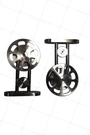 Prix Cassé KIT DE 2 ROUES INOX POUR GALANDAGE ET ROND DE 25 MM SUSPENDU - POUR 99956