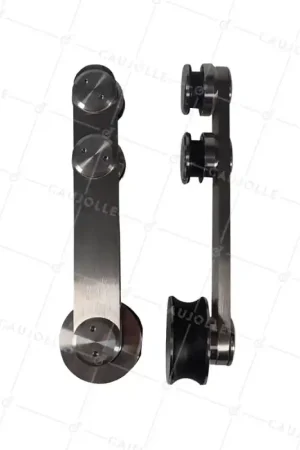 Achetez Aujourd'hui KIT DE 2 ROUES INOX POUR GALANDAGE POUR TUBE DE 25 MM ET PORTE EN VERRE - POUR 99957
