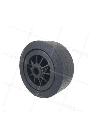 Vente Flash ROUE LARGE CAOUTCHOUC JANTE PLASTIQUE DIAMÈTRE 250 MM CHARGE 400 KG AXE 20 MM - S2750P 200 L20/90
