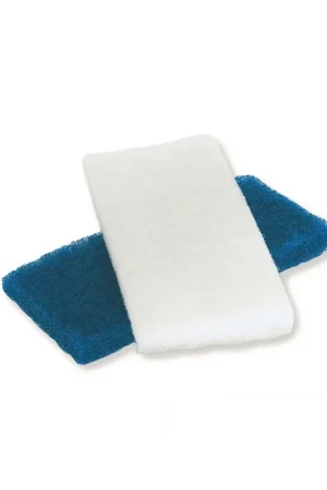 Lot de 2 tampons abrasifs blanc/bleu Mondelin Bon Plan