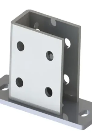 Authentique PIED DE RAIL DOUBLE VERTICAL 41X82