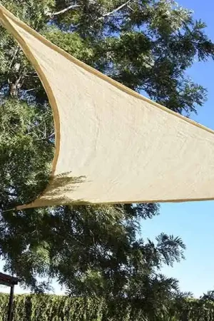 Dernier Modèle Voile d'ombrage triangulaire beige 3,6 x 3,6 x 3,6 m Faura