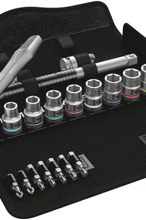 Jeu de cliquets avec douilles et embouts 28 pièces Zyklop Metal Wera 004078 Nouveauté