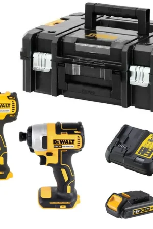 Marque Coffret marteau perforateur + tournevis à percussion 18 V avec 3 batteries 1,5 Ah et coffret Dewalt DCK2060S3T