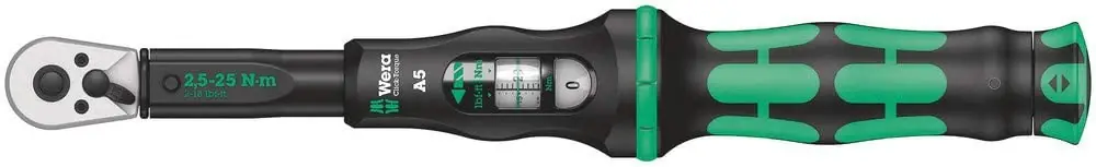Clé dynamométrique à cliquet réversible 2,5-25Nm Wera Click-Torque A 5 réf.075604 Meilleur Choix