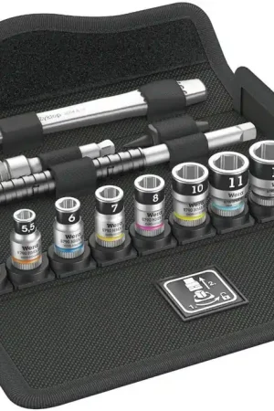 Offre Spéciale Jeu de douilles à cliquet métal Zyklop 13 pièces Wera 8100 SA 12 HF réf.003756