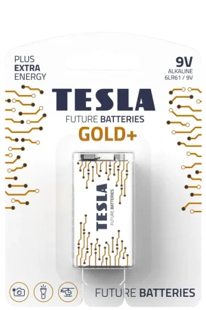 Prix Promo Blister de 1 pile Tesla 9V GOLD+ 6LR61