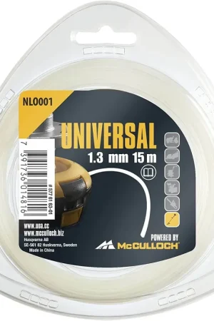 Fil nylon rond de rechange pour débroussailleuse 1.3mmX15m McCulloch NLO001 Prix Réduit