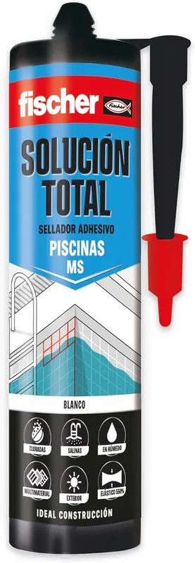 Nouvel Arrivage Cartouche Adhésive Mastic 290ml Fischer Total Solution MS Spécial Piscines