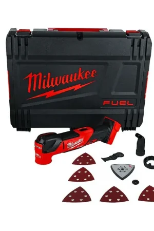 Achat Immédiat Outil multifonction oscillant 18 V avec étui et 7 accessoires Milwaukee M18 FMT-0X