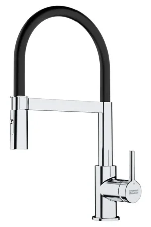 Robinet de cuisine Lina Semi-Pro Chrome/noir extensible Franke 115.0626.085 Jusqu'à Épuisement Des Stocks
